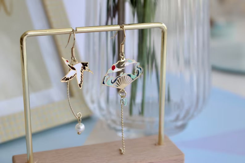 Flamingo Fan Earrings | Pre Order