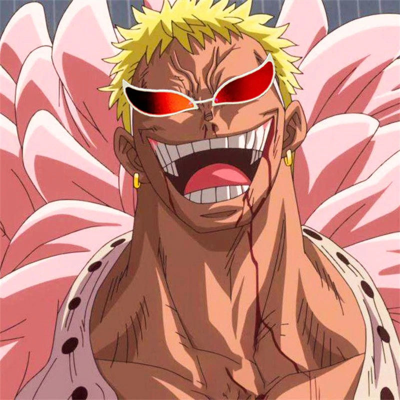 Anime One Piece Donquixote Doflamingo Eye Glasses Sunglasses